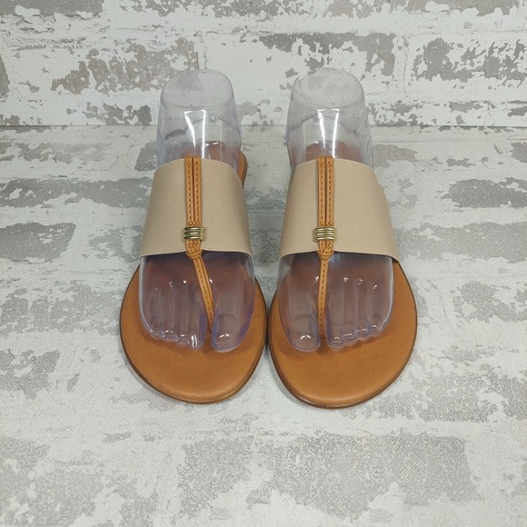 NEW Italian Shoemakers Brown Tan Casual Thong Flat Summer Sandals H258 - Picture 3 of 13
